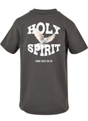Dunkelgraues Holy Spirit Kindershirt, Rückseite mit Taube