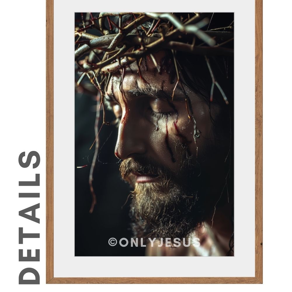 Detailansicht des Posters: Jesus mit Dornenkrone in Nahaufnahme