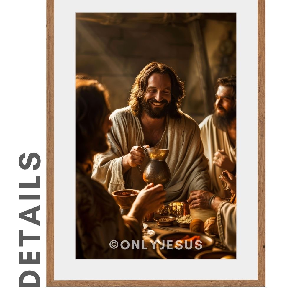 Detailansicht des Posters: Jesus mit dem Kelch beim Abendmahl