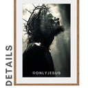 Detailansicht des Posters: Silhouette von Jesus mit Dornenkrone im Gegenlicht