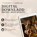 Digitaler Download in 300 dpi zum Selbstdrucken: Jesus mit dem Kelch beim Abendmahl