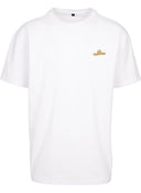 Weißes Let's Taco 'bout Jesus Herrenshirt, Vorderseite mit kleinem Taco