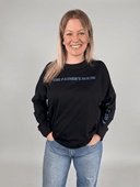 Father's House Oversize Longsleeve Frauen, Model dreht sich: vorne, Seite, hinten