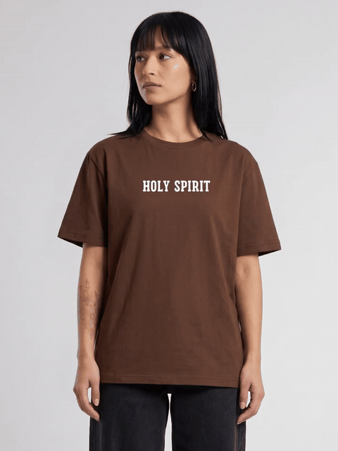 Holy Spirit Oversized T-Shirt Frauen, Model dreht sich: vorne, Seite, hinten