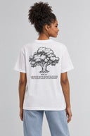 Olivetree Oversized T-Shirt Frauen, Rückseite mit Baum und Johannes 15,5