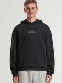 OnlyJesus Fluffy Hoodie Herren in Schwarz, Model dreht sich: vorne, Seite, hinten